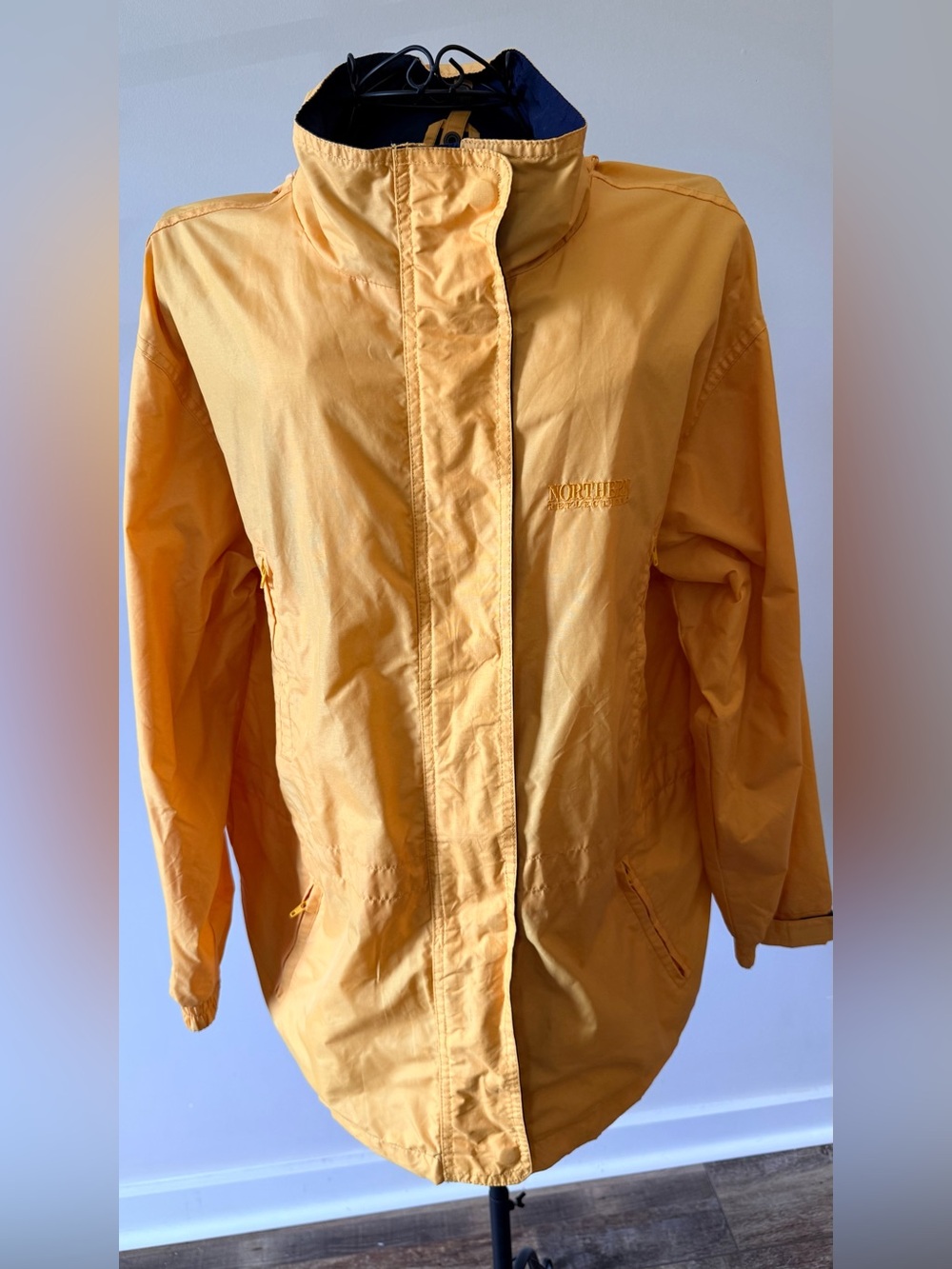 Northern Reflections - Vintage Hooded Rain Parka Jacket - M - Yellow
